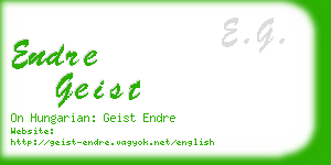 endre geist business card